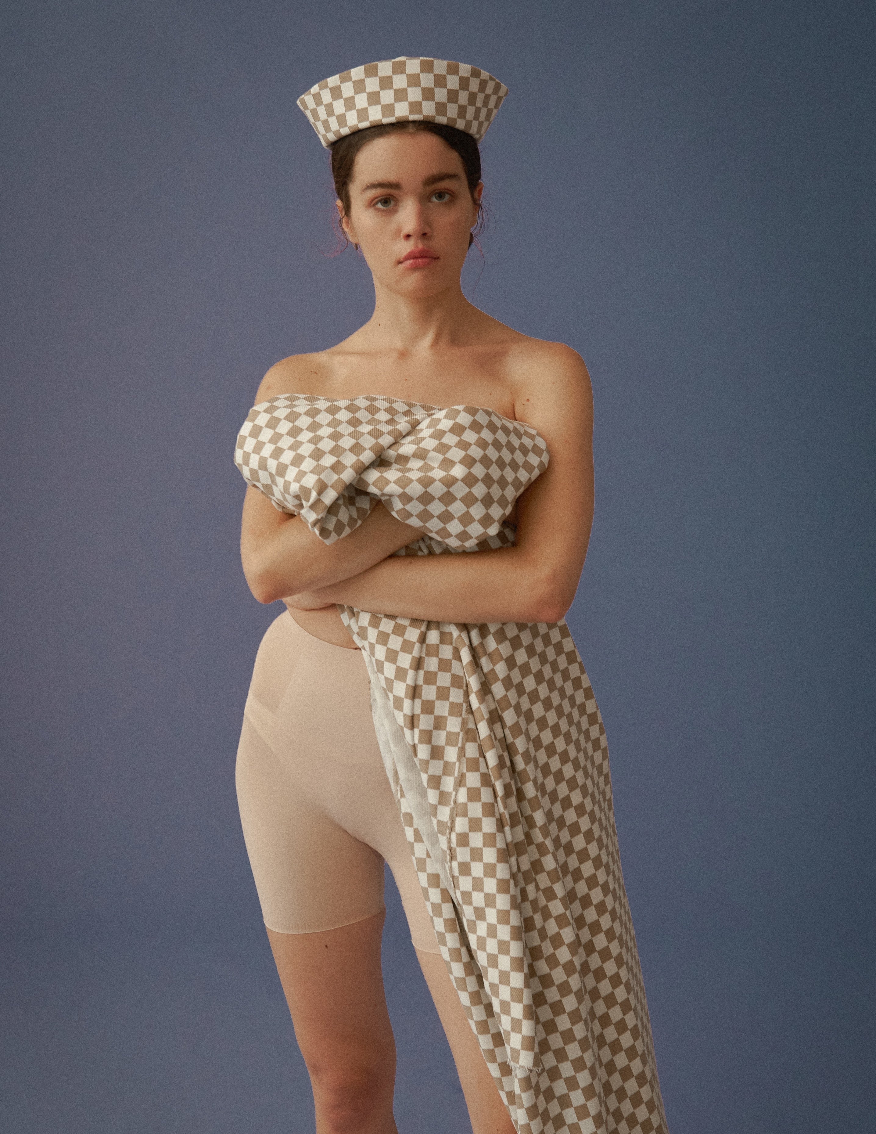 Olivia Latinovich Brown Checkered Bowler Hat WE SPEAK TO: Olivia Latinovich | UPTOWN STYLE Media main image 2